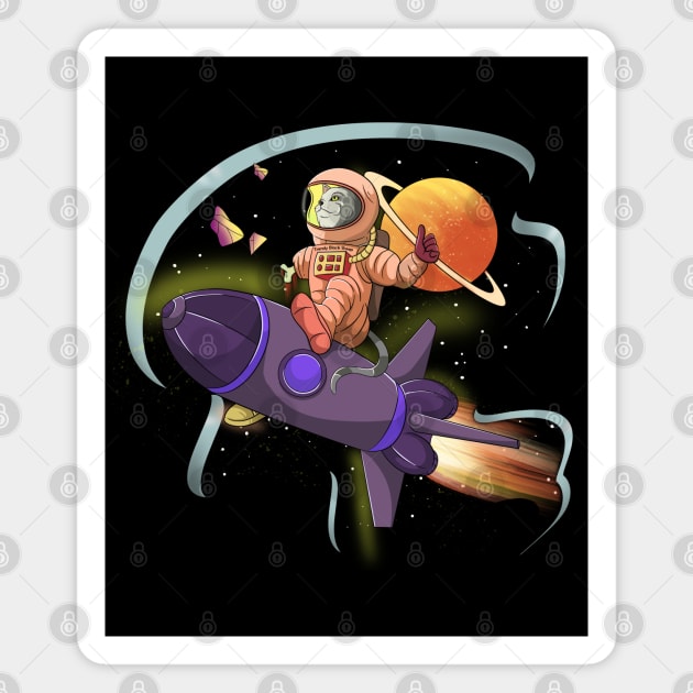 Astronaut Zombie Space Cat Magnet by Trendy Black Sheep